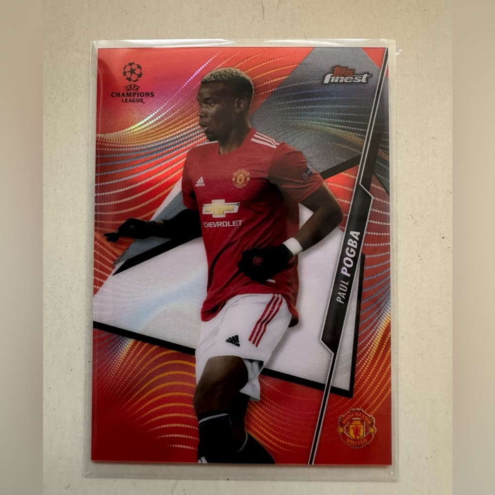 2021 Topps Finest Paul Pogba Red /5 Manchester United